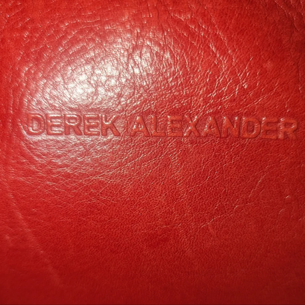 Derek Alexander red leather shoulder bag.